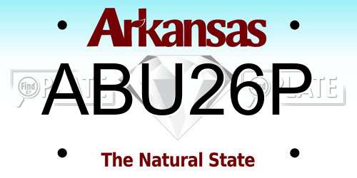 ABU26P Arkansas License Plate