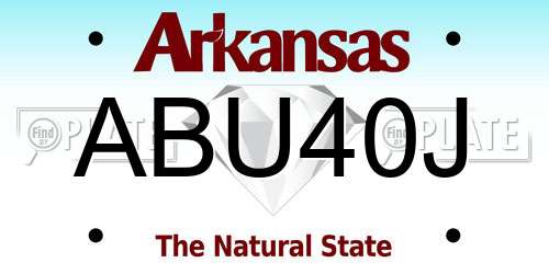 ABU40J Arkansas License Plate