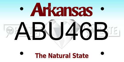 ABU46B Arkansas License Plate