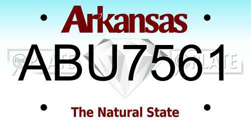 ABU7561 Arkansas License Plate