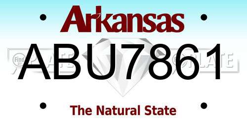 ABU7861 Arkansas License Plate