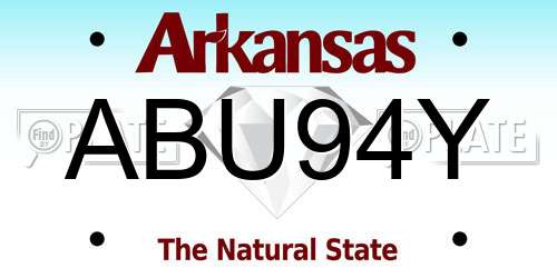 ABU94Y Arkansas License Plate