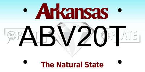 ABV20T Arkansas License Plate
