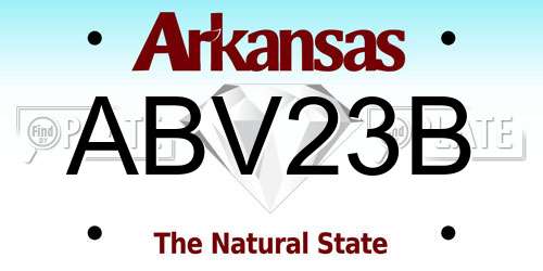 ABV23B Arkansas License Plate