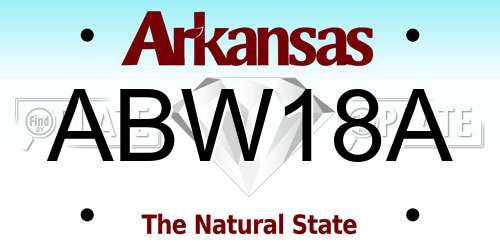 ABW18A Arkansas License Plate