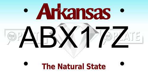 ABX17Z Arkansas License Plate