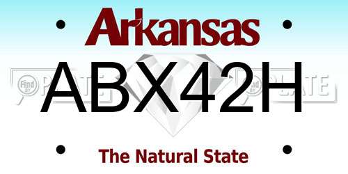 ABX42H Arkansas License Plate