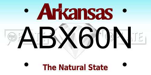 ABX60N Arkansas License Plate