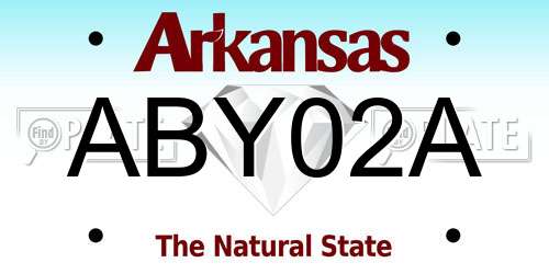 ABY02A Arkansas License Plate