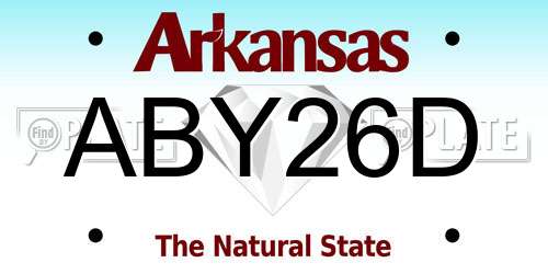 ABY26D Arkansas License Plate