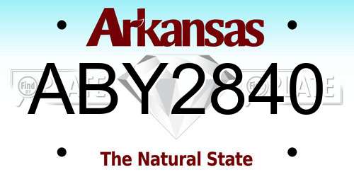 ABY2840 Arkansas License Plate