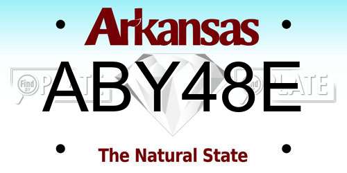ABY48E Arkansas License Plate