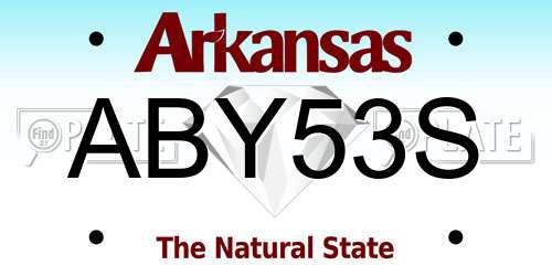 ABY53S Arkansas License Plate