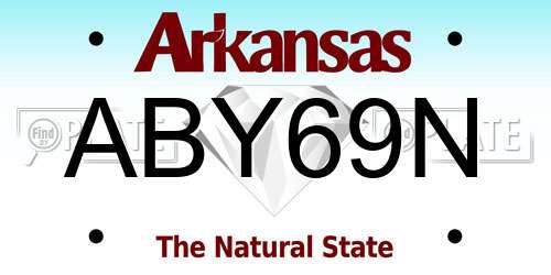 ABY69N Arkansas License Plate