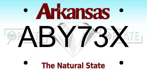 ABY73X Arkansas License Plate