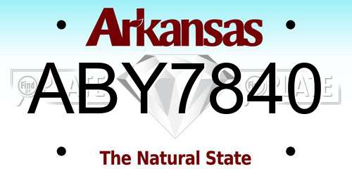 ABY7840 Arkansas License Plate