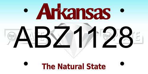 ABZ1128 Arkansas License Plate