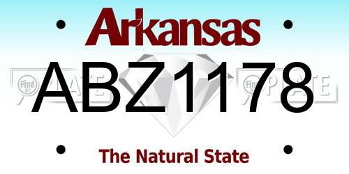 ABZ1178 Arkansas License Plate