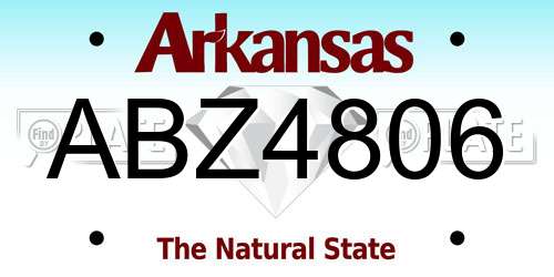 ABZ4806 Arkansas License Plate