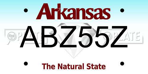 ABZ55Z Arkansas License Plate