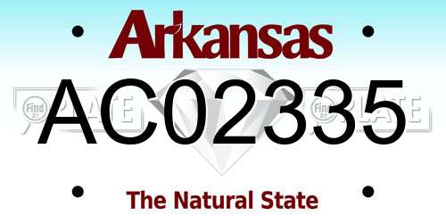 AC02335 Arkansas License Plate