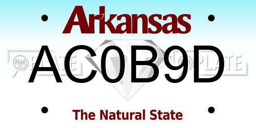 AC0B9D Arkansas License Plate
