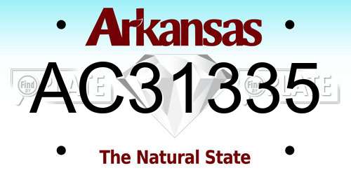 AC31335 Arkansas License Plate