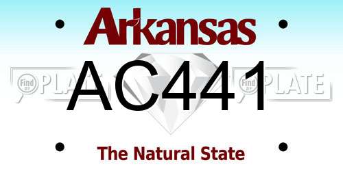 AC441 Arkansas License Plate