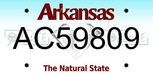 AC59809 Arkansas License Plate