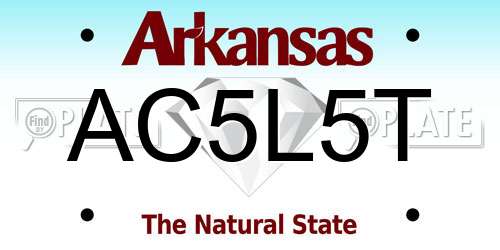 AC5L5T Arkansas License Plate
