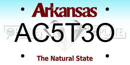 AC5T3O Arkansas License Plate