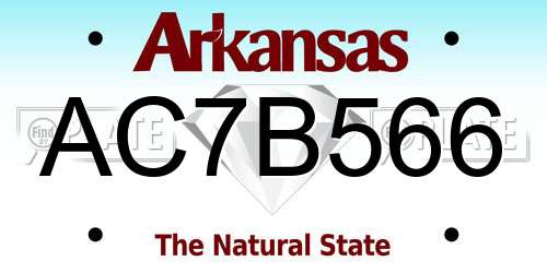 AC7B566 Arkansas License Plate