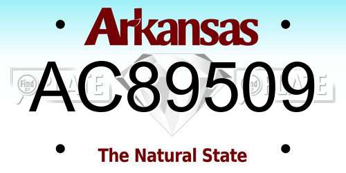 AC89509 Arkansas License Plate
