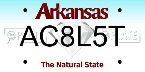 AC8L5T Arkansas License Plate