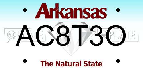 AC8T3O Arkansas License Plate