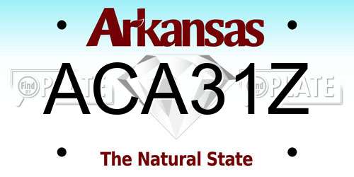 ACA31Z Arkansas License Plate