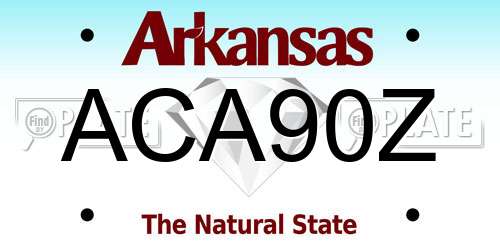 ACA90Z Arkansas License Plate
