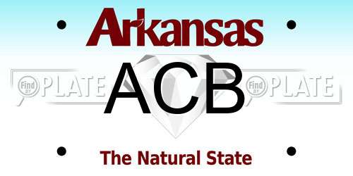 ACB Arkansas License Plate