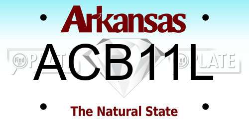 ACB11L Arkansas License Plate