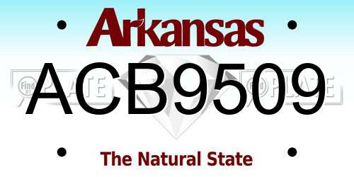 ACB9509 Arkansas License Plate
