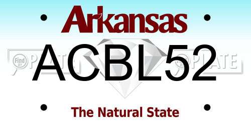 ACBL52 Arkansas License Plate