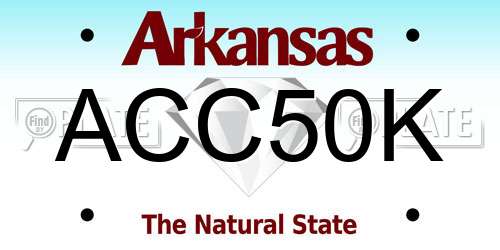 ACC50K Arkansas License Plate