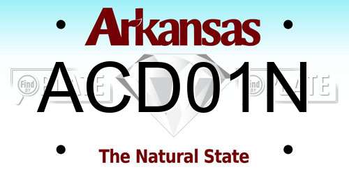 ACD01N Arkansas License Plate