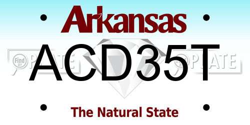 ACD35T Arkansas License Plate