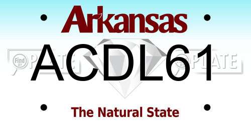 ACDL61 Arkansas License Plate