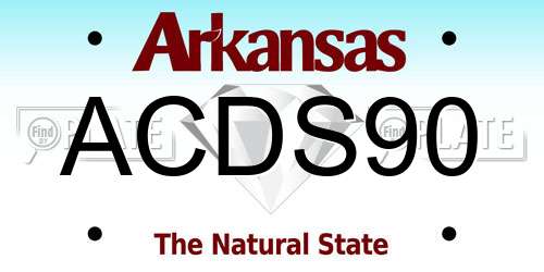 ACDS90 Arkansas License Plate