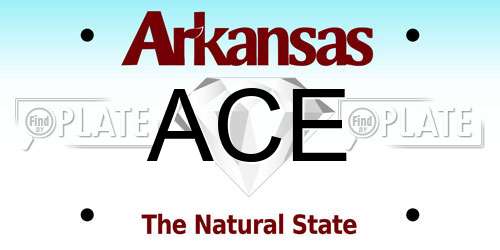 ACE Arkansas License Plate
