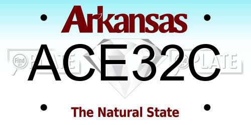 ACE32C Arkansas License Plate