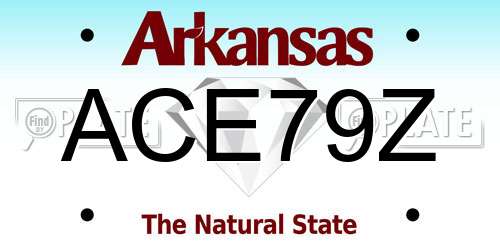 ACE79Z Arkansas License Plate