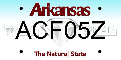ACF05Z Arkansas License Plate